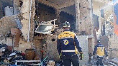 الدفاع المدني السوري يدخل بلدة بيت جن لإجلاء الشهداء والمصابين