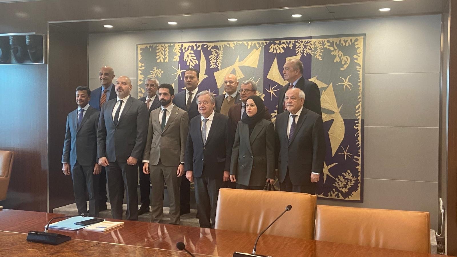 الترويكا العربية الإسلامية تبحث مع غوتيريش وقف إطلاق النار في غزة ورفض مخططات الضم